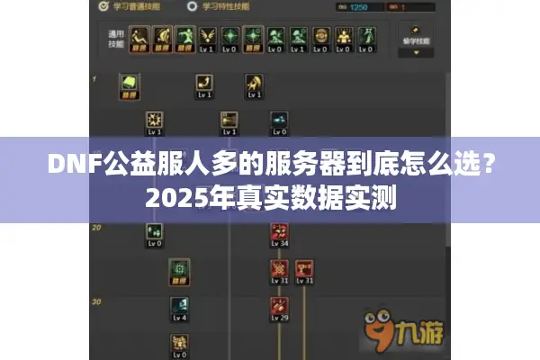 DNF公益服人多的服务器到底怎么选？2025年真实数据实测