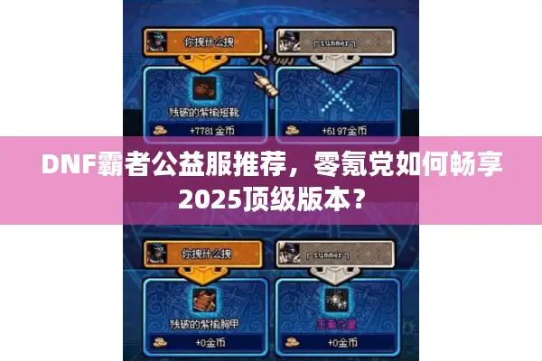 DNF霸者公益服推荐，零氪党如何畅享2025顶级版本？