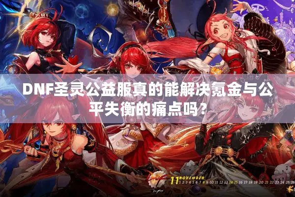 DNF圣灵公益服真的能解决氪金与公平失衡的痛点吗？