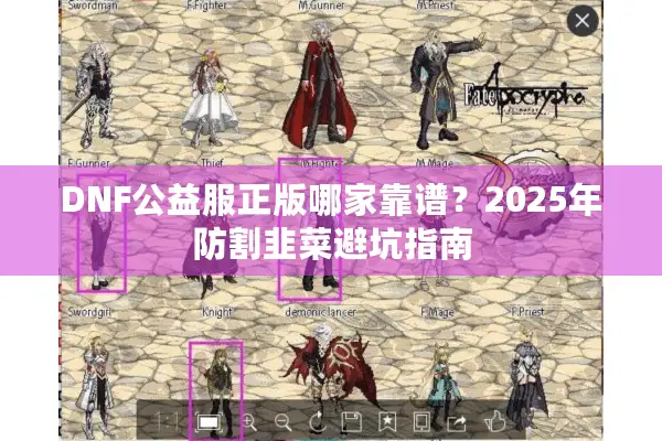 DNF公益服正版哪家靠谱？2025年防割韭菜避坑指南