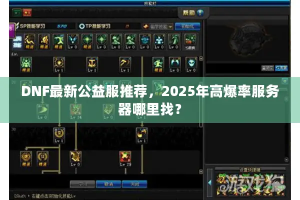 DNF最新公益服推荐，2025年高爆率服务器哪里找？