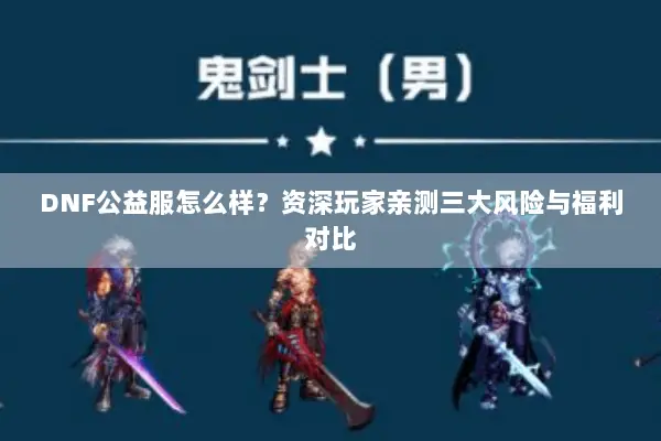 DNF公益服怎么样？资深玩家亲测三大风险与福利对比
