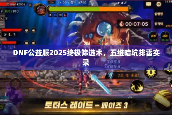 DNF公益服2025终极筛选术，五维暗坑排雷实录