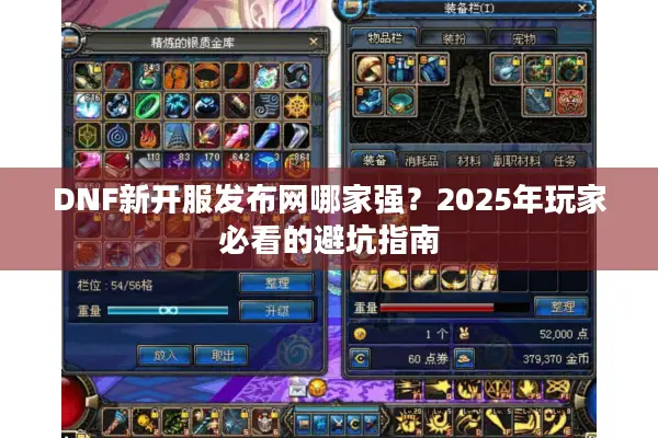 DNF新开服发布网哪家强？2025年玩家必看的避坑指南