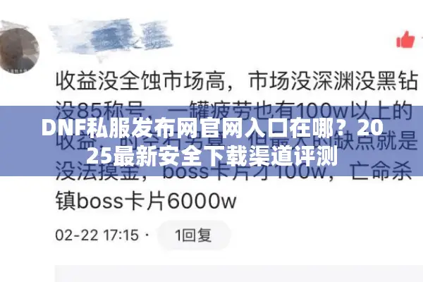 DNF私服发布网官网入口在哪？2025最新安全下载渠道评测