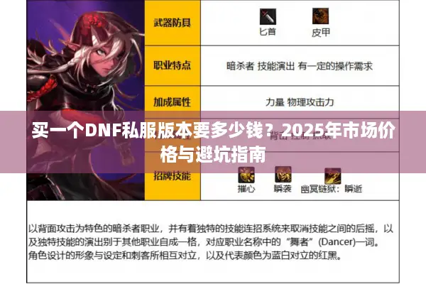 买一个DNF私服版本要多少钱？2025年市场价格与避坑指南
