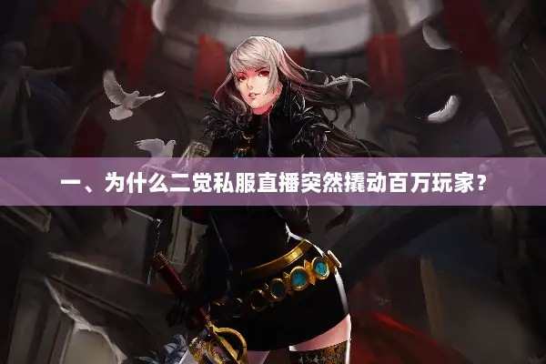 一、为什么二觉私服直播突然撬动百万玩家？