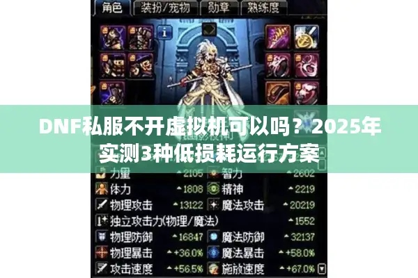 DNF私服不开虚拟机可以吗？2025年实测3种低损耗运行方案