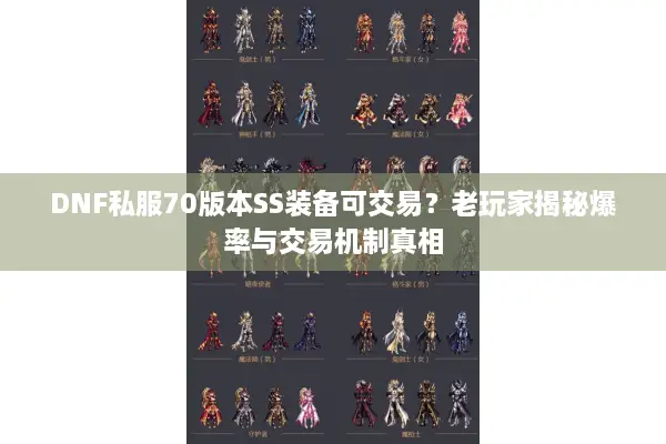 DNF私服70版本SS装备可交易？老玩家揭秘爆率与交易机制真相
