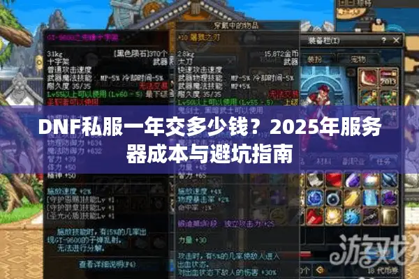 DNF私服一年交多少钱？2025年服务器成本与避坑指南