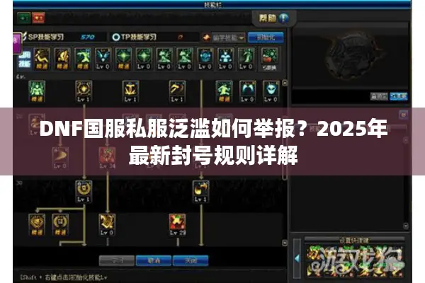 DNF国服私服泛滥如何举报？2025年最新封号规则详解