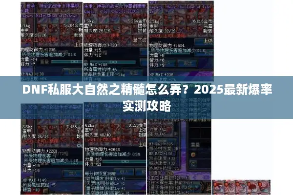 DNF私服大自然之精髓怎么弄？2025最新爆率实测攻略