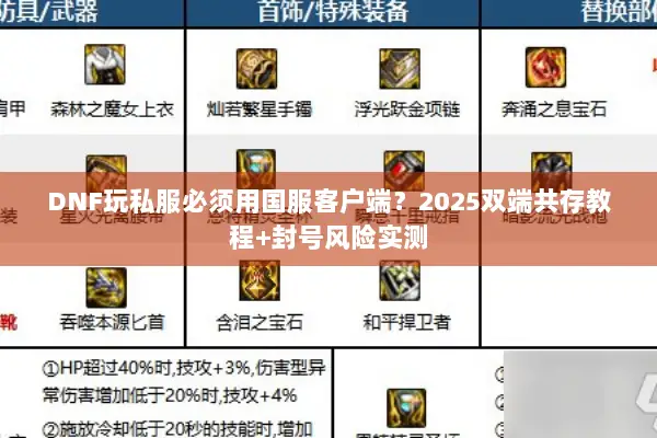 DNF玩私服必须用国服客户端？2025双端共存教程+封号风险实测