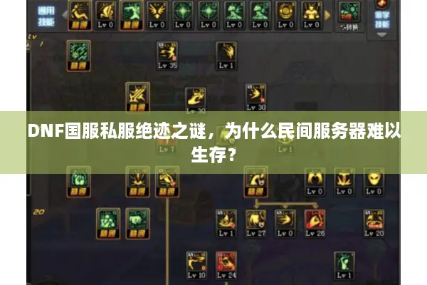 DNF国服私服绝迹之谜，为什么民间服务器难以生存？