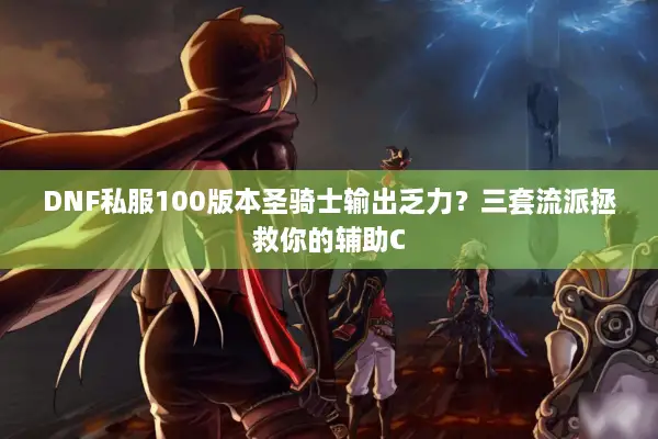 DNF私服100版本圣骑士输出乏力？三套流派拯救你的辅助C