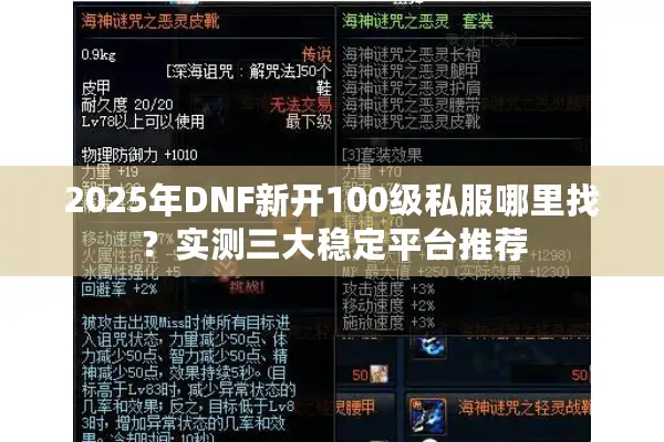 2025年DNF新开100级私服哪里找？实测三大稳定平台推荐