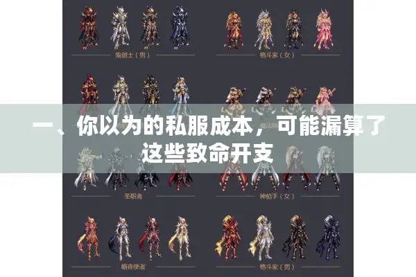 一、你以为的私服成本，可能漏算了这些致命开支