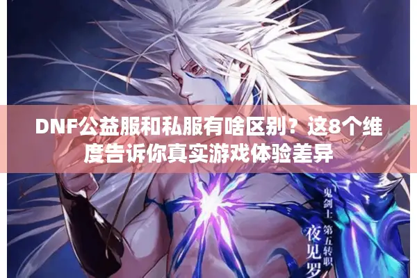 DNF公益服和私服有啥区别？这8个维度告诉你真实游戏体验差异