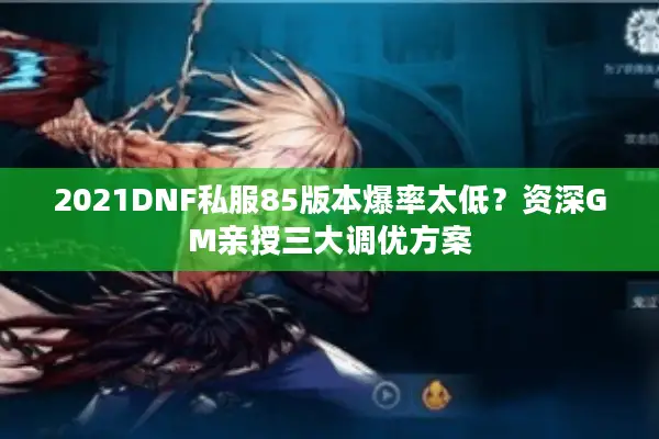 2021DNF私服85版本爆率太低？资深GM亲授三大调优方案