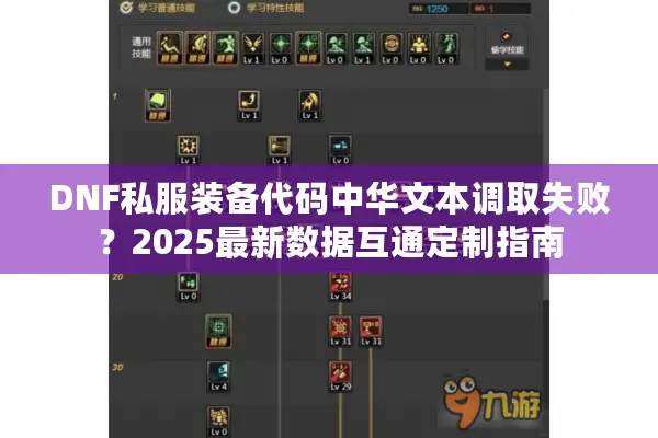 DNF私服装备代码中华文本调取失败？2025最新数据互通定制指南