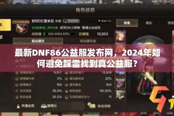 最新DNF86公益服发布网，2024年如何避免踩雷找到真公益服？