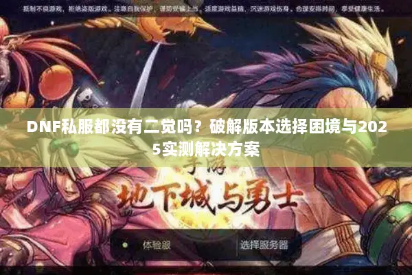DNF私服都没有二觉吗？破解版本选择困境与2025实测解决方案