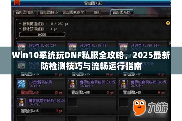 Win10系统玩DNF私服全攻略，2025最新防检测技巧与流畅运行指南