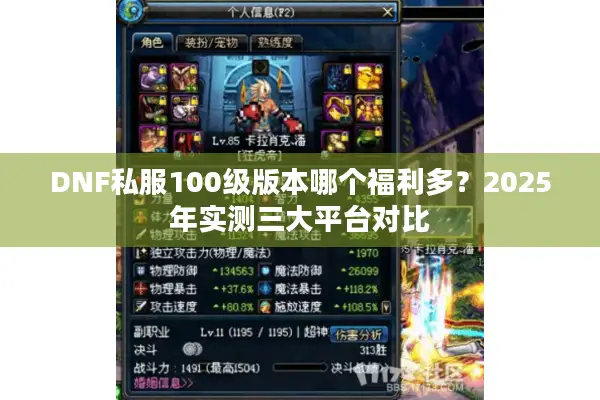 DNF私服100级版本哪个福利多？2025年实测三大平台对比