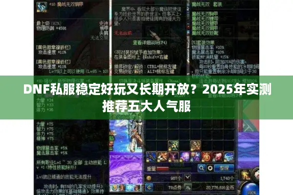 DNF私服稳定好玩又长期开放？2025年实测推荐五大人气服
