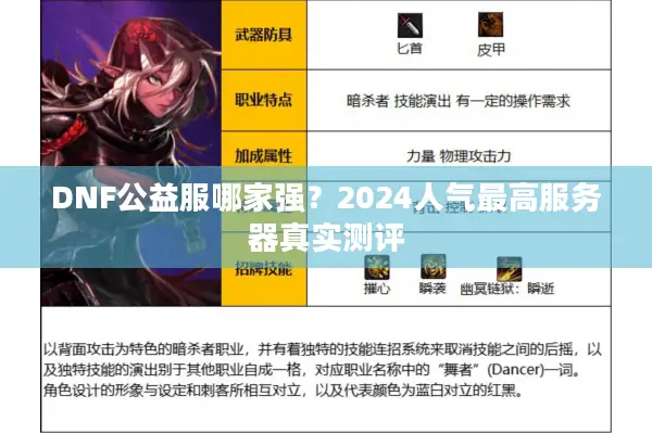 DNF公益服哪家强？2024人气最高服务器真实测评