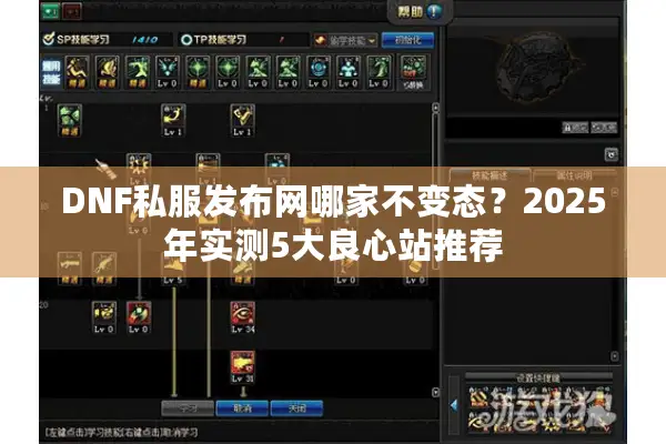 DNF私服发布网哪家不变态？2025年实测5大良心站推荐