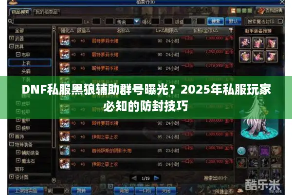 DNF私服黑狼辅助群号曝光？2025年私服玩家必知的防封技巧