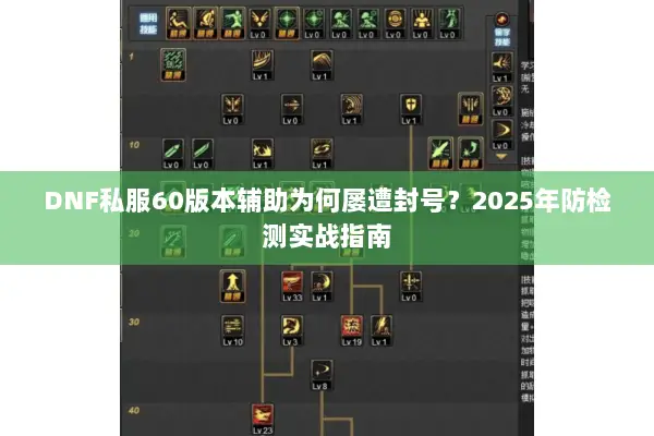 DNF私服60版本辅助为何屡遭封号？2025年防检测实战指南