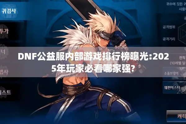 DNF公益服内部游戏排行榜曝光:2025年玩家必看哪家强?